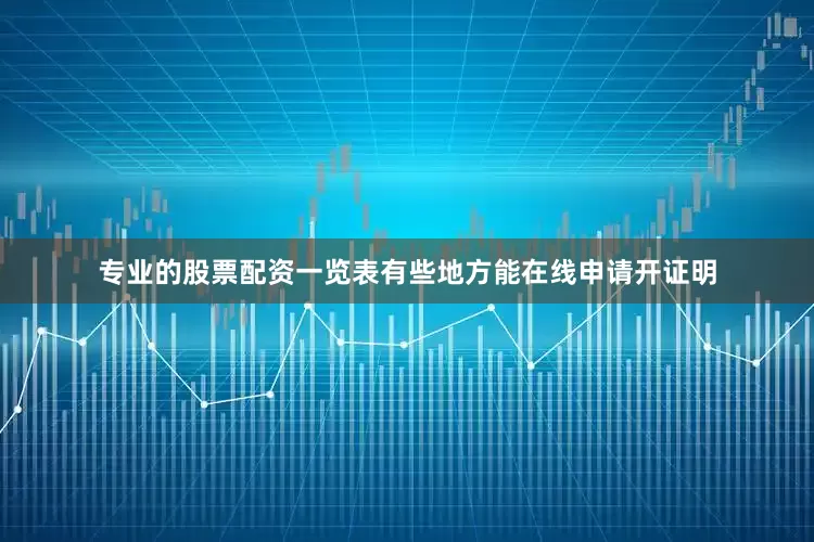 专业的股票配资一览表有些地方能在线申请开证明