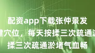 配资app下载张仲景发现人体关键穴位，每天按揉三次疏通淤堵气血畅